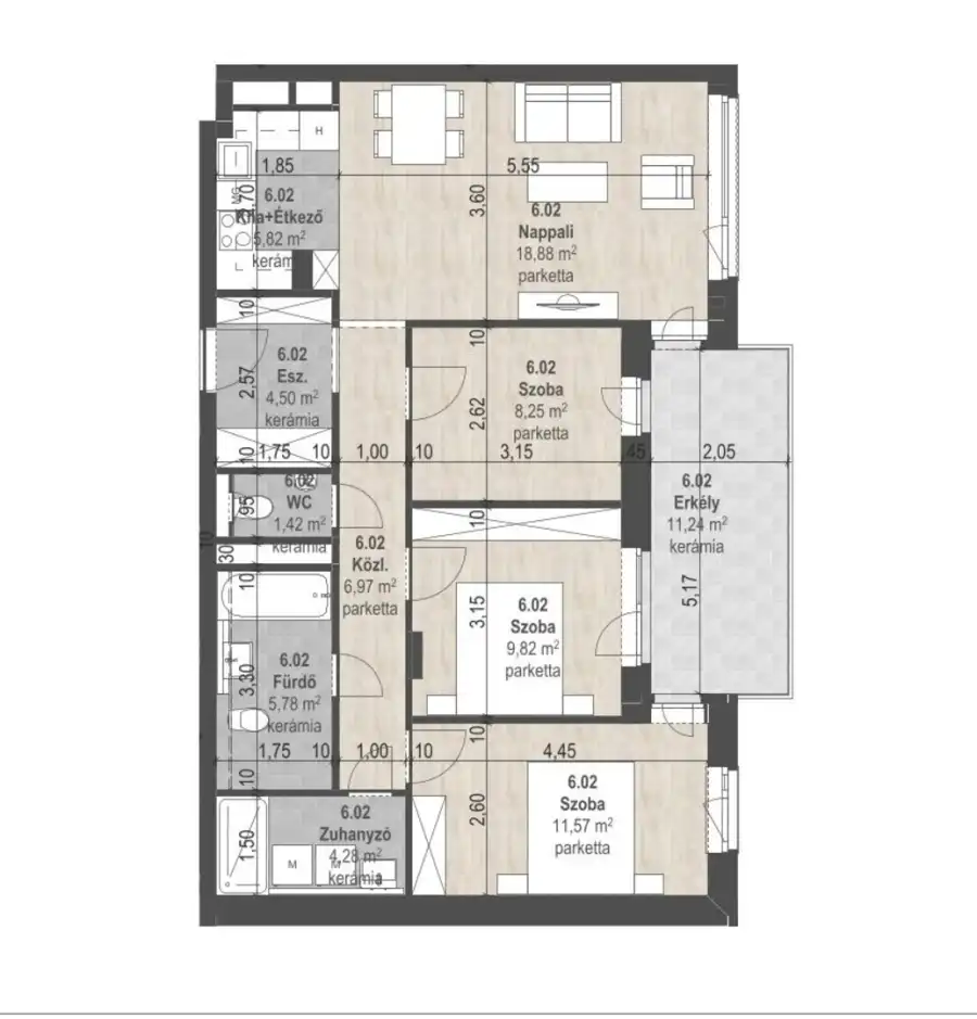 eladó új építésű téglalakás, Budapest, XIII. kerület