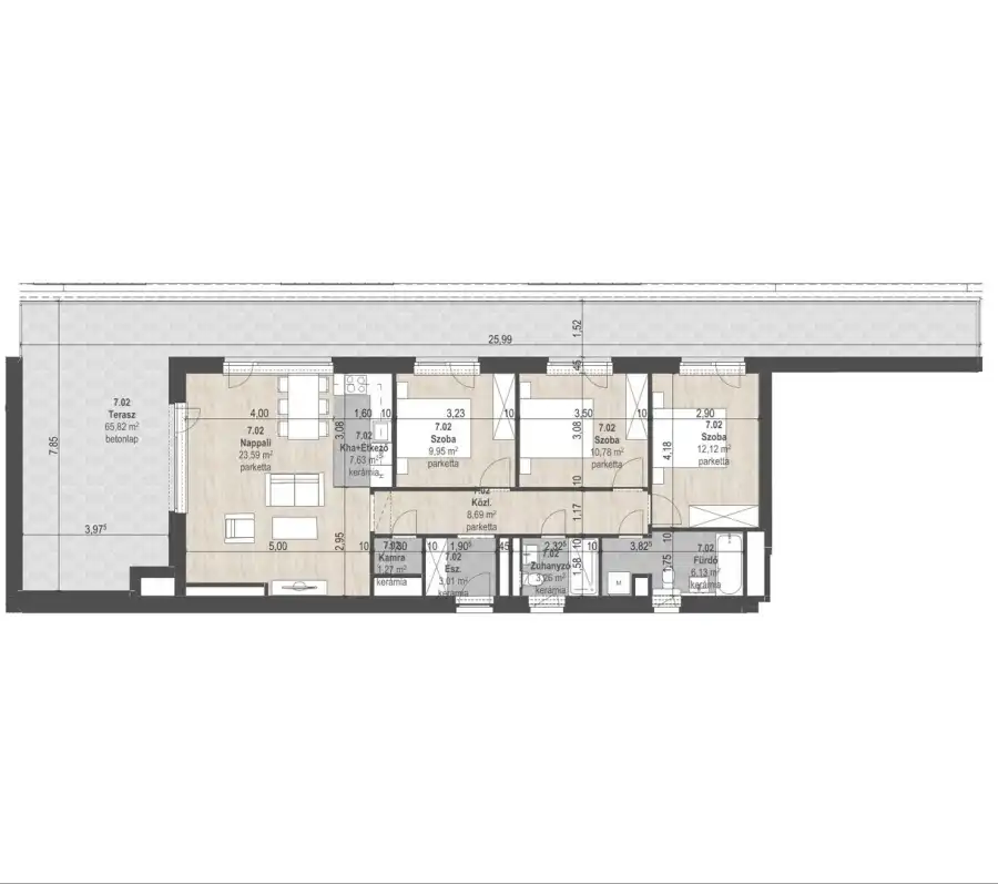 eladó új építésű téglalakás, Budapest, XIII. kerület