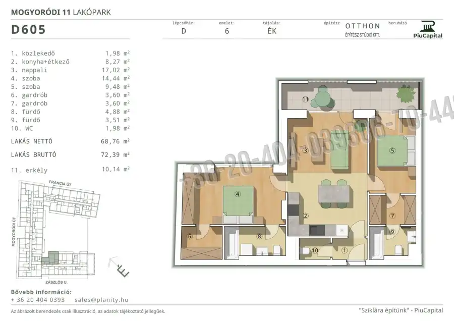 eladó új építésű téglalakás, Budapest, XIV. kerület