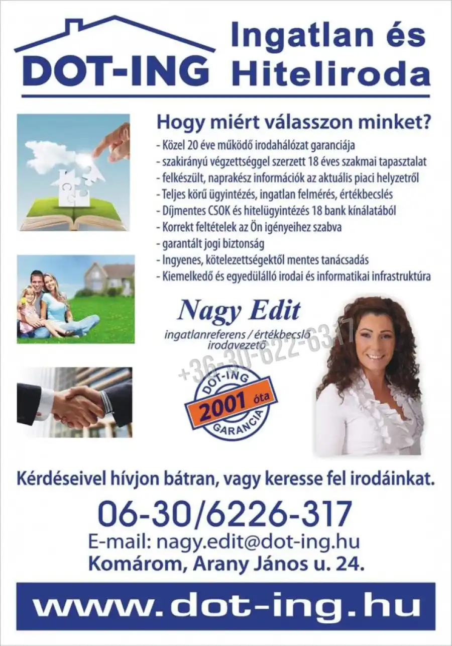 eladó új építésű téglalakás, Komárom