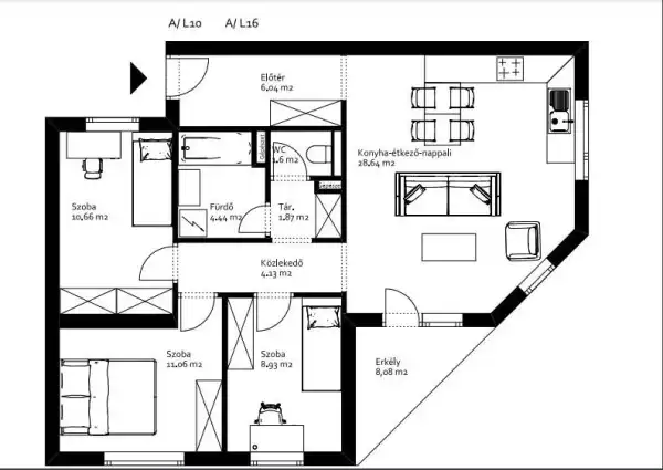 Eladó újépítésű lakás, Tatabánya 4 szoba 80 m² 62.75 M Ft