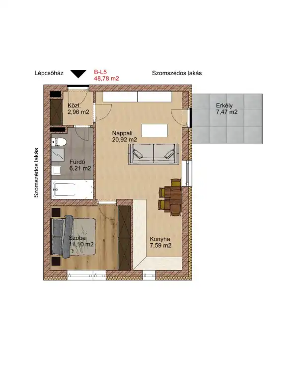 Eladó újépítésű lakás, Tatabánya 2 szoba 49 m² 42 M Ft