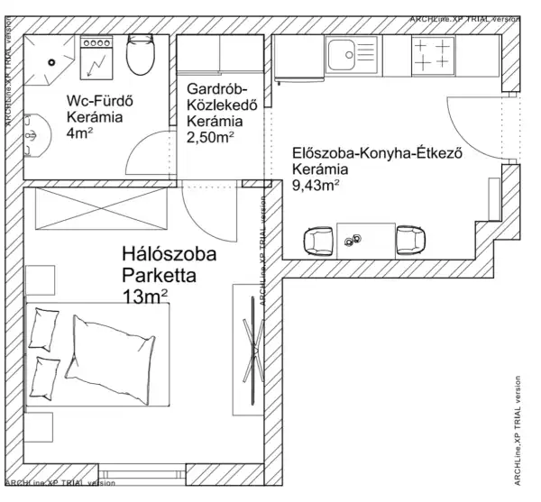 Eladó újépítésű lakás, Vác 1 szoba 29 m² 39.15 M Ft