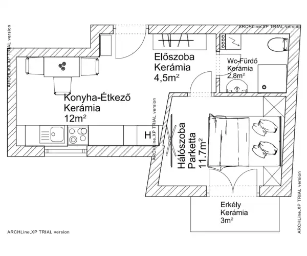 Eladó újépítésű lakás, Vác 1 szoba 31 m² 45.4 M Ft