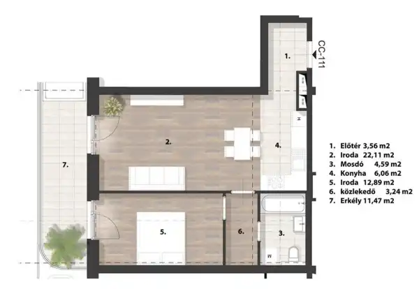 Eladó újszerű lakás, Budapest, XIV. kerület 2 szoba 52 m² 114.48 M Ft