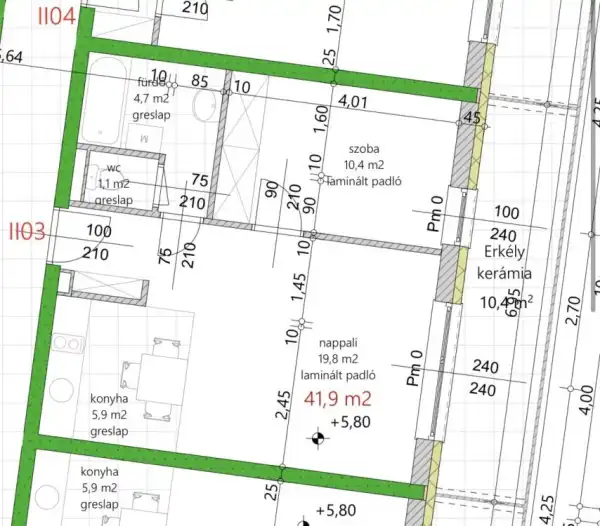 Eladó újszerű lakás, Vámosszabadi 2 szoba 41 m² 43.1765 M Ft