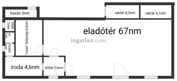 eladó üzleti ingatlan, Diósjenő