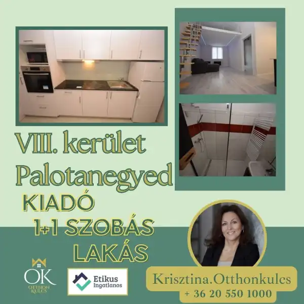 Kiadó lakás, Budapest, VIII. kerület 1+1 szoba 47 m² 250 E Ft/hó